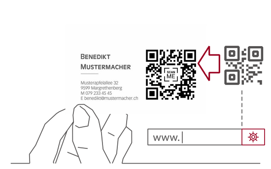 Visitenkarten 1-seitig mit QR-Code Generator und Layout-Vorschlägen